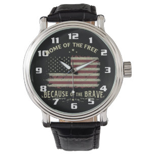 Montre Grand contraste patriotique Grand nombre de chiffr