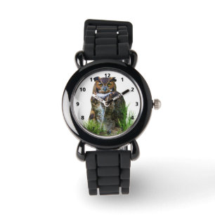 Montre Grand hibou à cornes personnalisable