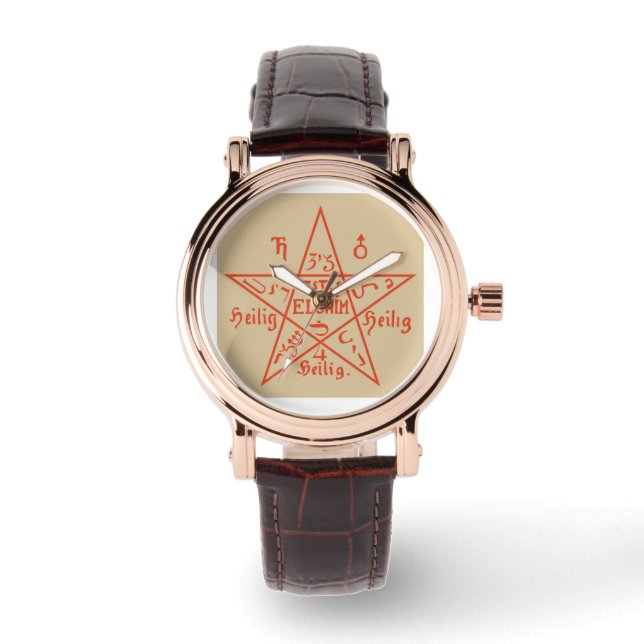 Montre Grand Pentagramme de Moïse Seal Femmes's Watch (Recto)