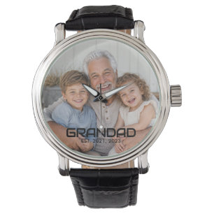 Montre Grand-père a établi une photo noire en gras