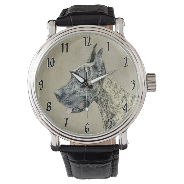 Montre Grande Danse (Brindle) Peinture - Art Chien origin (devant)