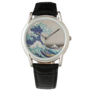 Montre Grande vague d'Hokusai au large de Kanagawa. art j