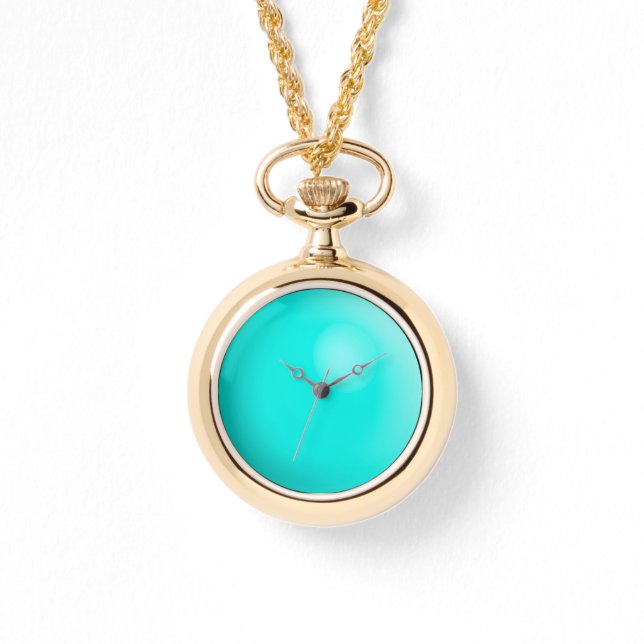 Montre Grandes pierres gemmes faux turquoise (Recto)