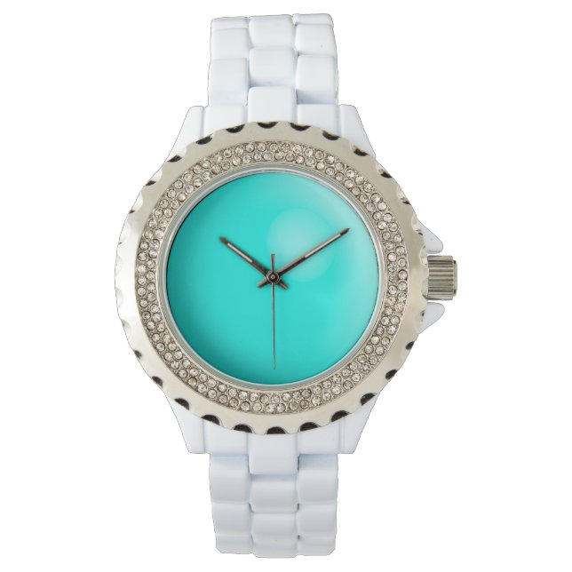Montre Grandes pierres gemmes faux turquoise (devant)