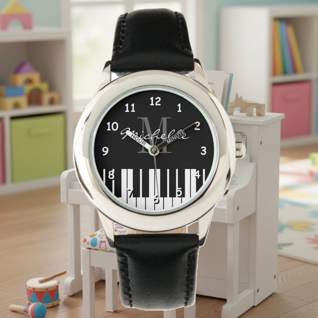 Montre Grandes touches de piano enfants regarder avec mon (kid's watch with piano design)
