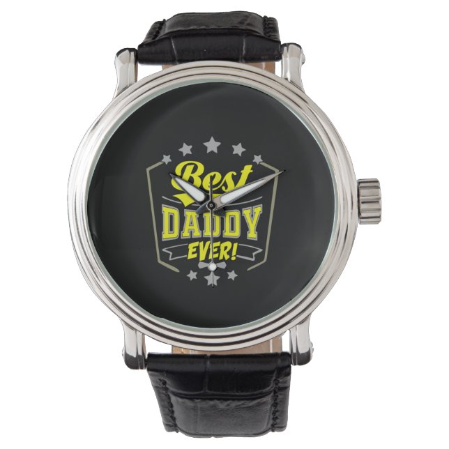 Montre Grandfather Quotes | Best Daddy Ever (devant)