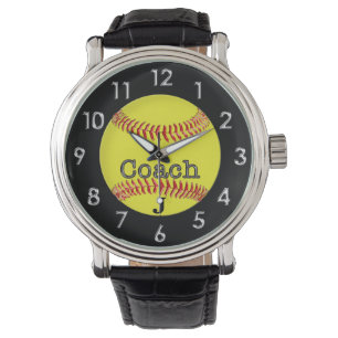Montre Grands cadeaux d'entraîneur du base-ball avec le