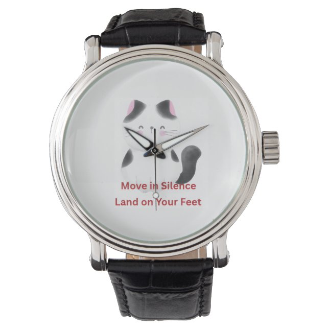 Montre Graphique de chat motivant  (devant)