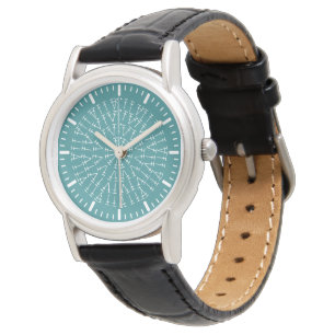 Montre Graphique de Crochet turquoise