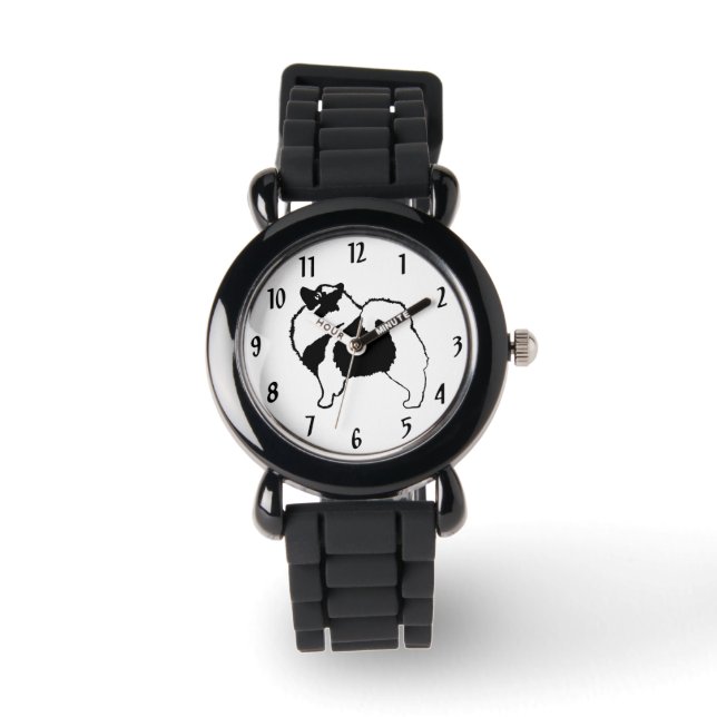 Montre Graphiques Keeshond - Art de chien original mignon (Recto)