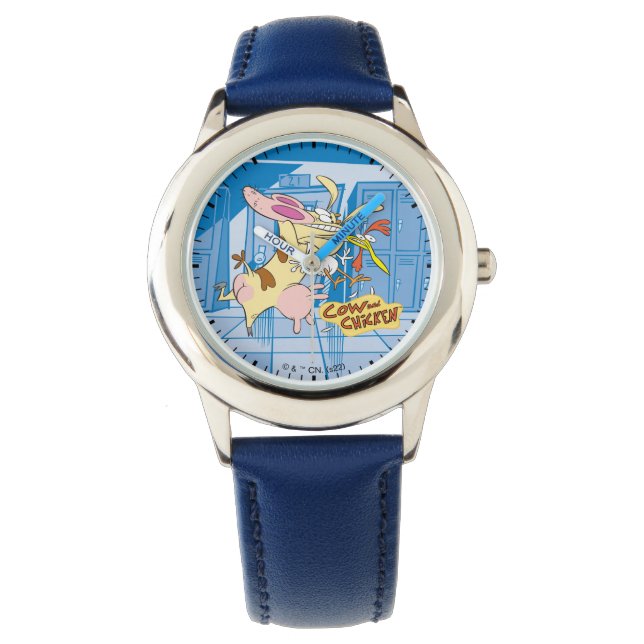 Montre Graphisme de la vache et du poulet (devant)