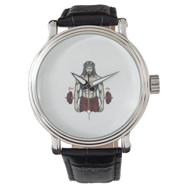 Montre Graphisme gravé vintage Foi Force_1 (devant)