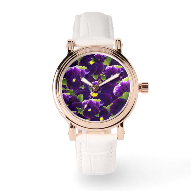 Montre Grappes de pensées Deep Purple : beauté majestueus (Recto)