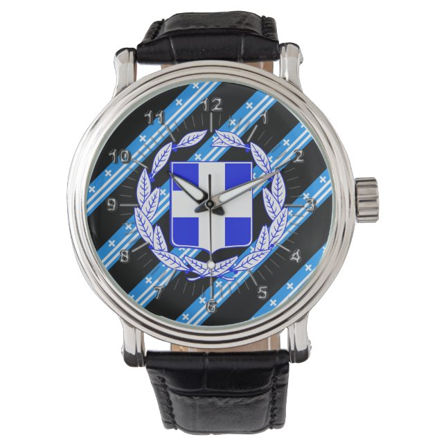 Montre Greek stripes flag (devant)