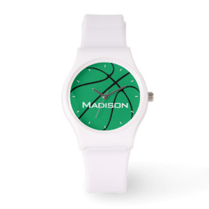 Montre Green Basketball Femme Custom Team or Player Name