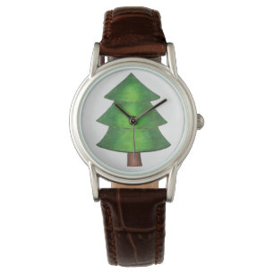 Montre Green Brown Pine Tree Woods Camping Randonnée exté