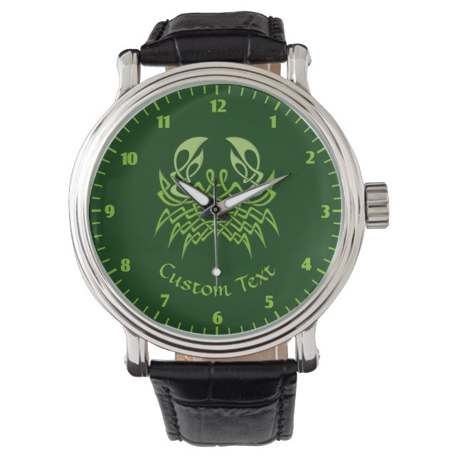 Montre Green crab Celtic Knot (devant)