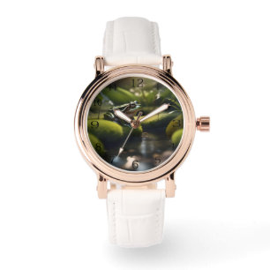 Montre Green Frog Forest Life,