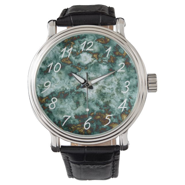 Montre Green Marble Texture (devant)