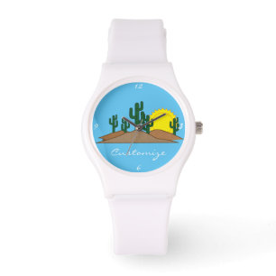 Montre Green Saguaro Cactus Desert Sunrise Thunder_Cove