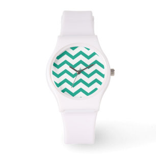 Montre Green ZigZag Chevron motif