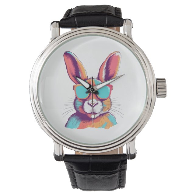 Montre Greg le lapin avec des lunettes (devant)