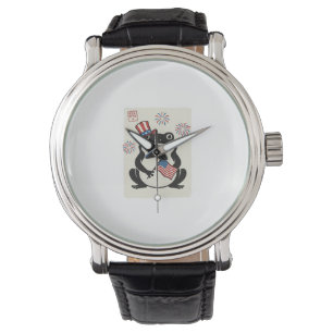 Montre Grenouille patriotique gravure vintage vectorielle