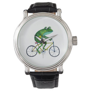 Montre Grenouille Sur Vélo