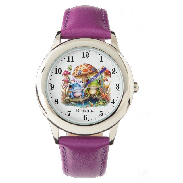 Montre grenouilles cool ajouter un nom (devant)