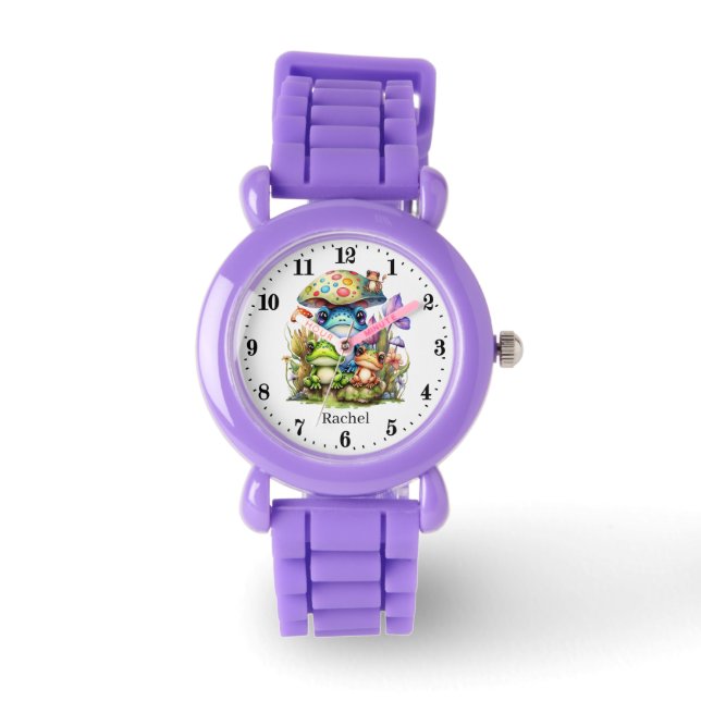 Montre grenouilles cool ajouter un nom (Recto)