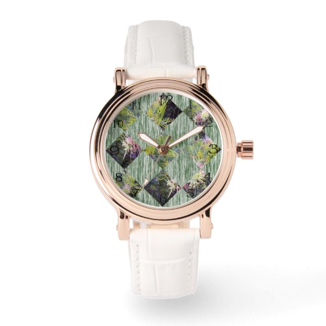 Montre Grevillea : Embrasser les Motifs de Diamants de la (Recto)