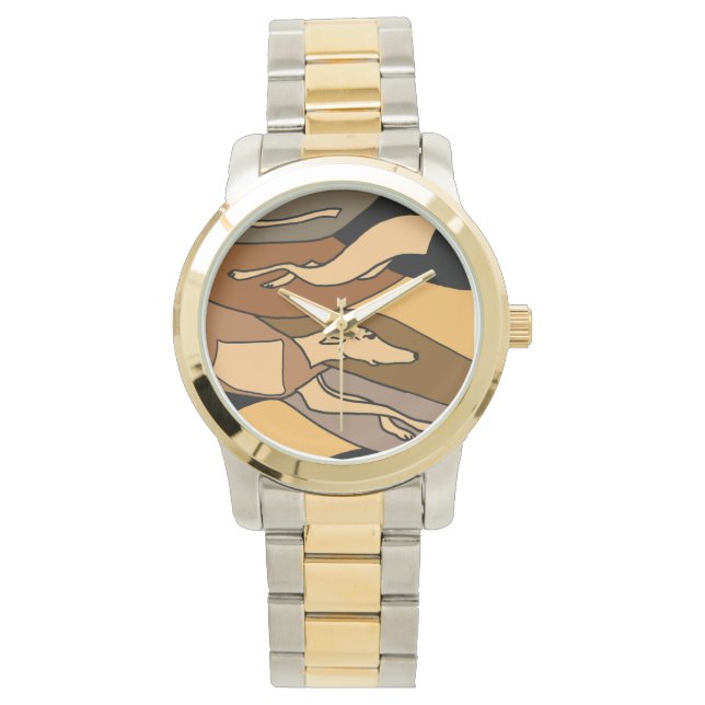 Montre Greyhound Racing Abstrait Art Watch (devant)