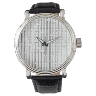 Montre Grille industrielle - Minimaliste moderne noir et