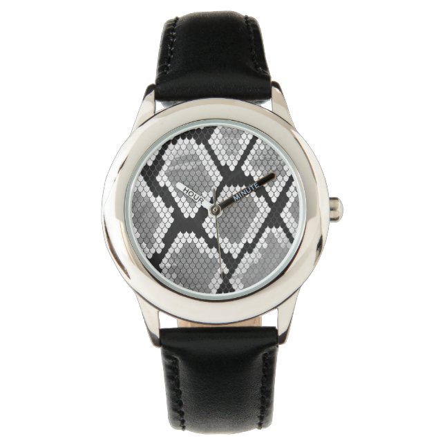 Montre Gris de serpent et gris clair (devant)