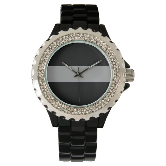 Montre Gris Line Corrections Rhinestone Women's Watch (devant)