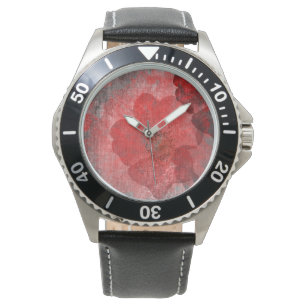 Montre Gris rouge noir Grunge Digital Graphic Art Design