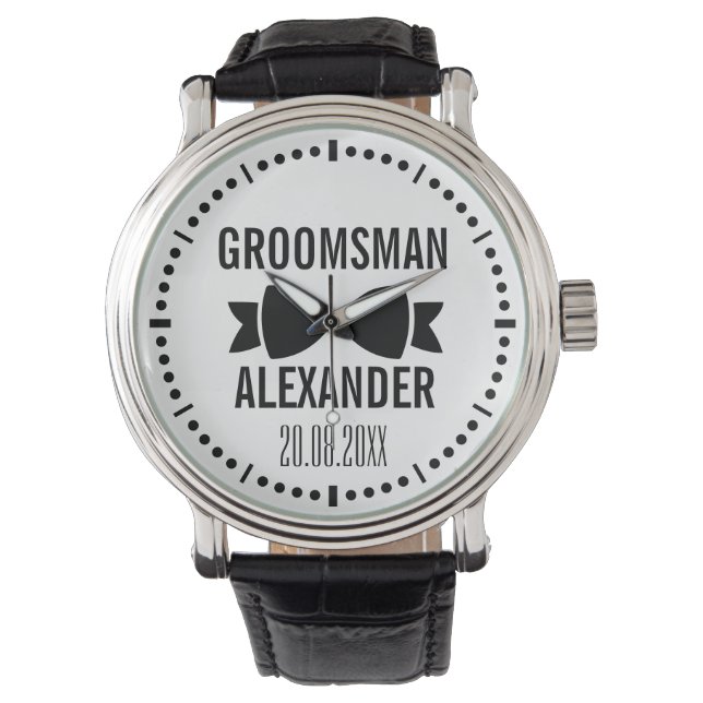 Montre Groomsman personnalisé (devant)