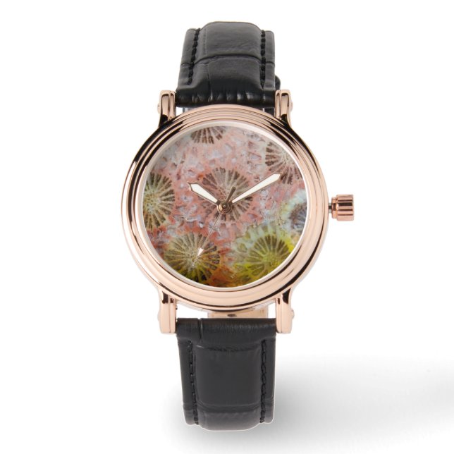 Montre Gros plan de corail rose (Recto)