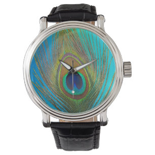 Montre Gros plan de plume de paon