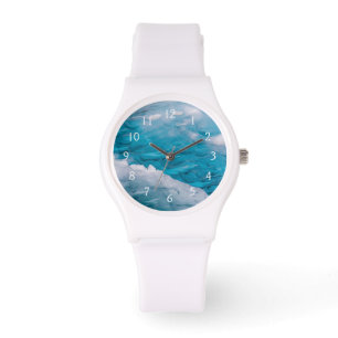 Montre Gros plan sur de la glace bleue