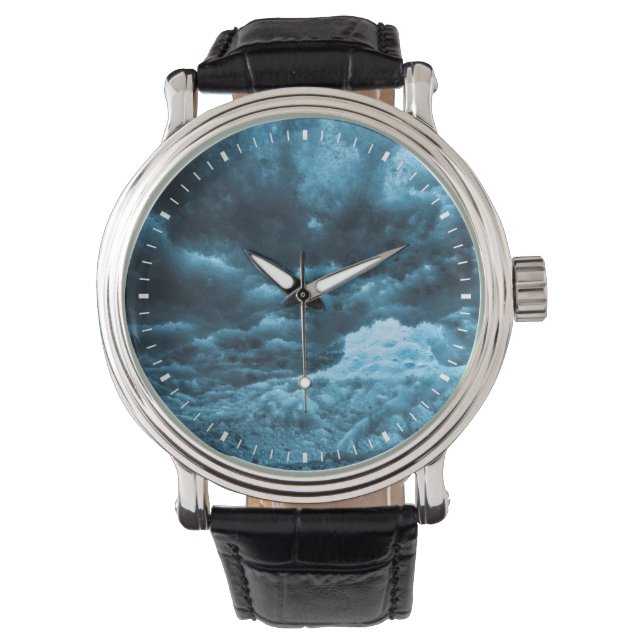Montre Gros plan sur de la glace bleue, Islande (devant)