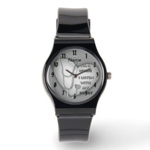 Montre Grosse infirmière de coeur gris