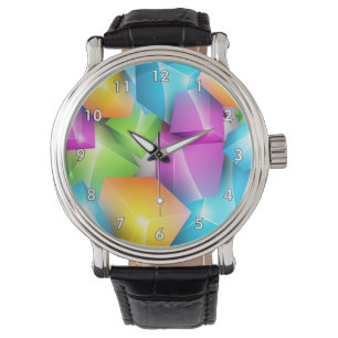 Montre Groupe cool et coloré de cubes 3D