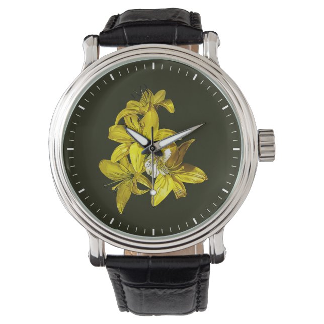 Montre Groupe de Lys jaunes (devant)