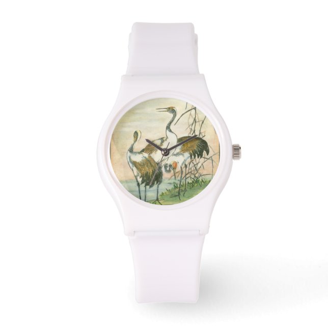 Montre Grues orientales au bord de l'eau (Recto)