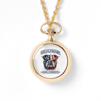 Montre Grumpy Patriote Bulldog du 4 Juillet