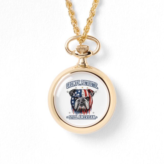 Montre Grumpy Patriote Bulldog du 4 Juillet (Recto)