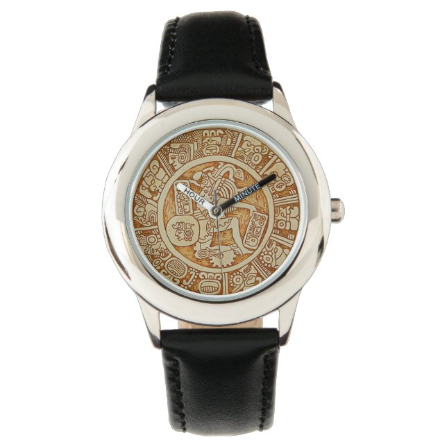 Montre Guerrier tribal maya - Aztec WristWatch (devant)