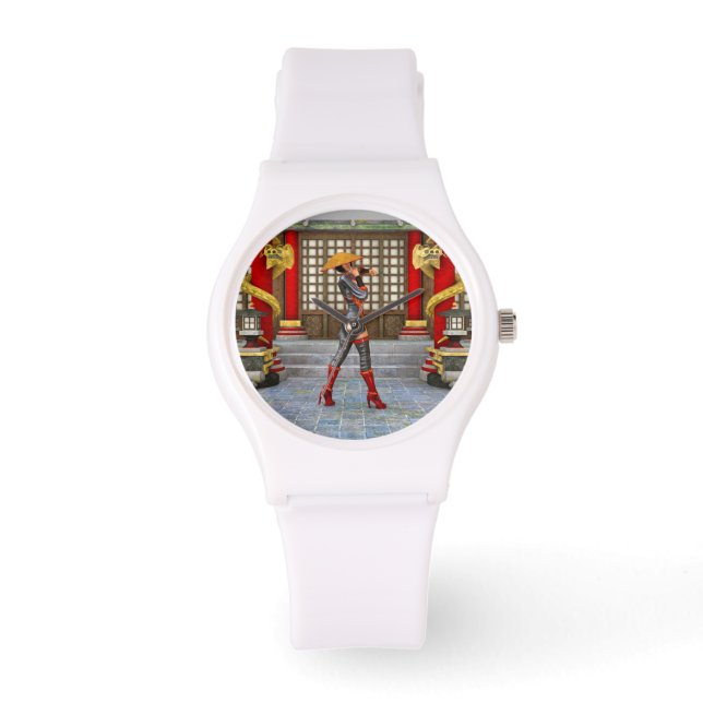 Montre Guerrière asiatique Fantasy Illustration de Samour (Recto)