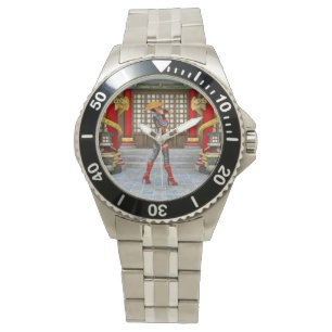 Montre Guerrière asiatique Fantasy Illustration de Samour